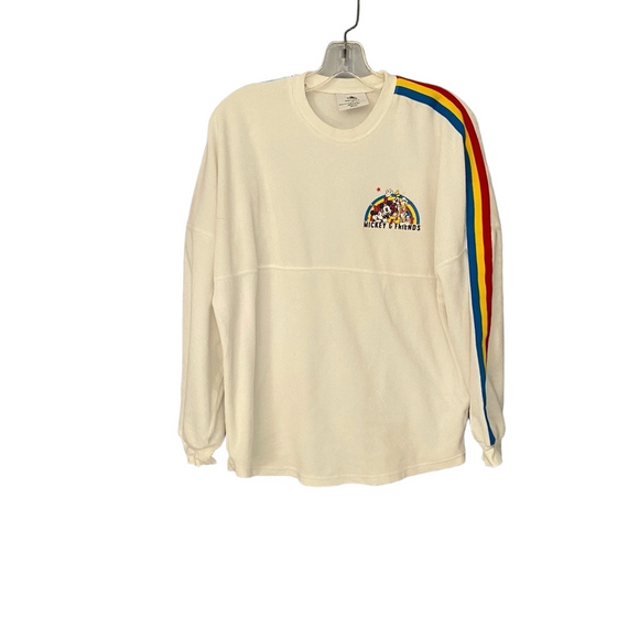 Vintage Disney Velour Sweatshirt Small Oversized Mickey & Friends - Picture 1 of 12